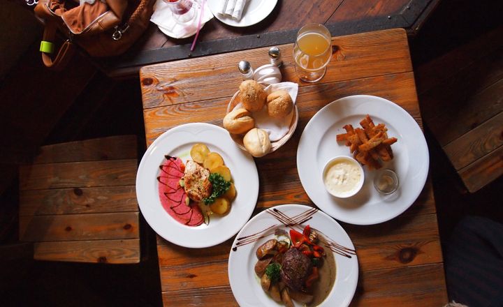 Restaurant table spread