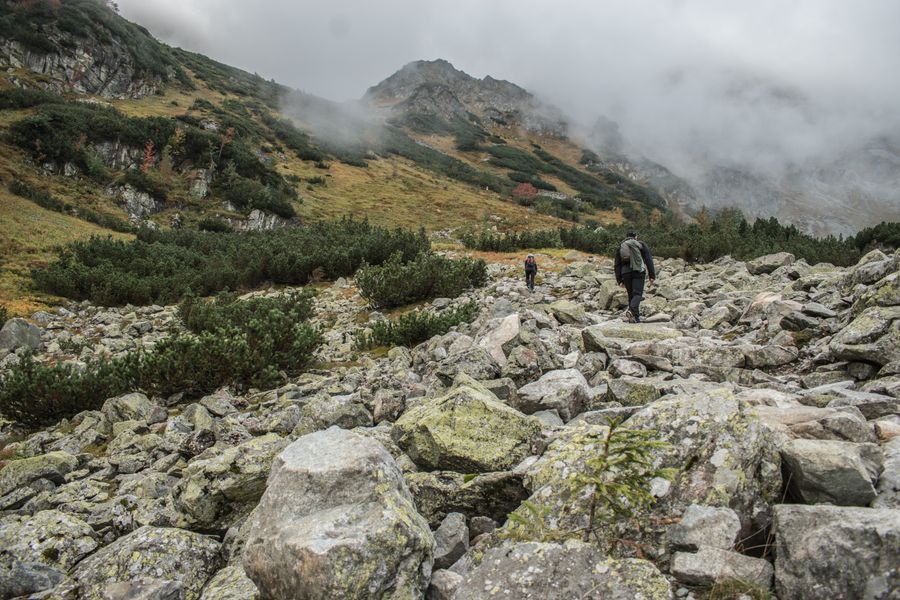 Patagonia field repair on a backcountry trail